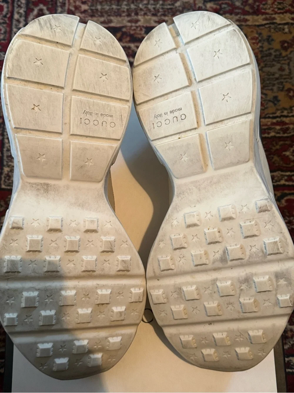 Gucci Rhyton Distressed - Men's Off-White Chunky Sneakers